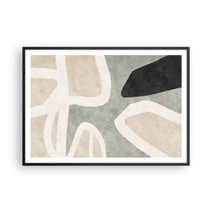 Poster în ramă neagră - Compoziție cu motiv negru - 100x70 cm