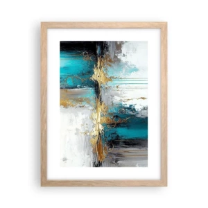 Poster în ramă de stejar deschis - Totul curge - 30x40 cm