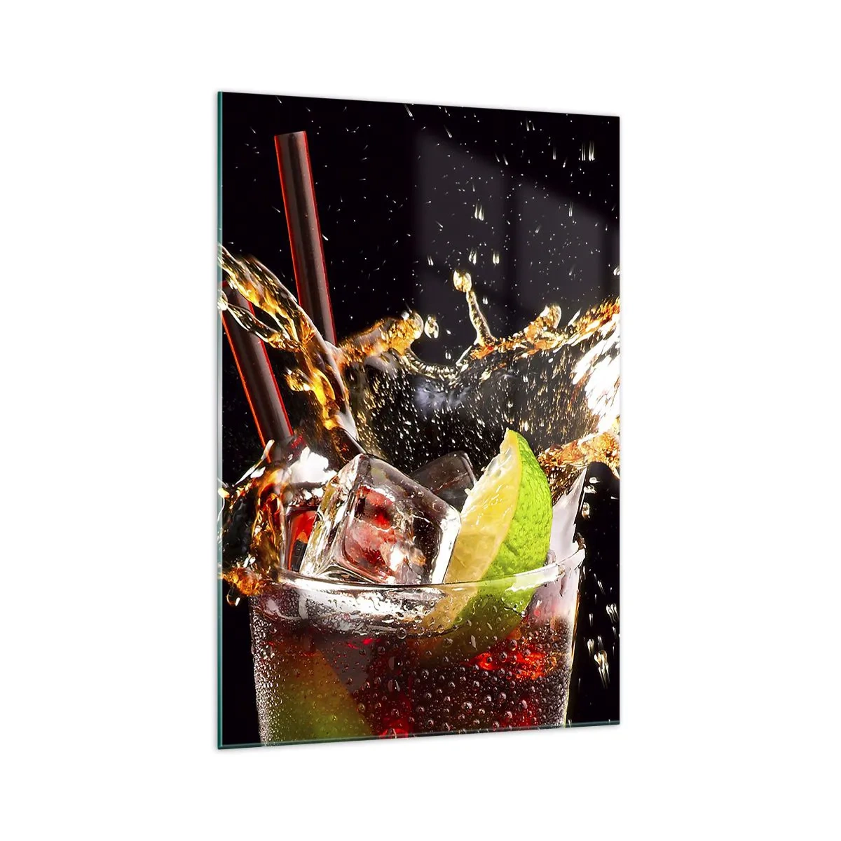 Tablou pe sticlă - Bucurie și energie colorată - 70x100 cm