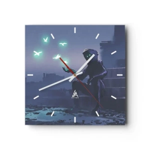 Ceas de perete - Ceas pe sticlă - Viața se va întoarce - 30x30 cm