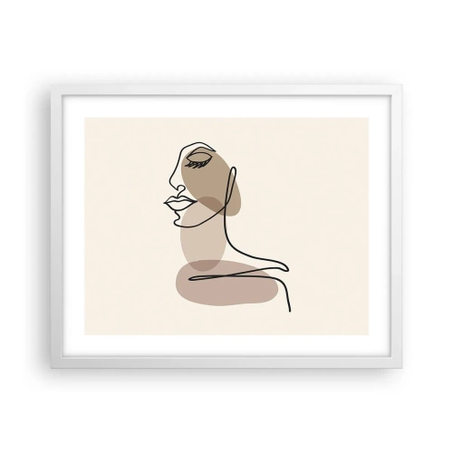 Poster în ramă albă - O anumită linie de frumusețe - 50x40 cm
