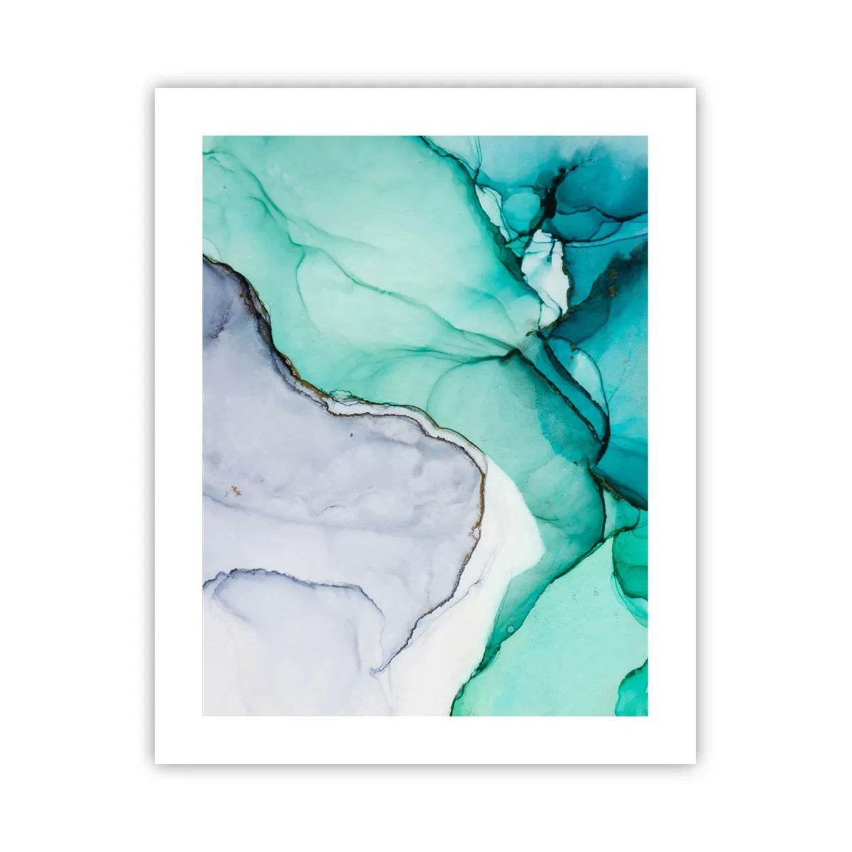 Poster - Studiu în turcoaz - 40x50 cm