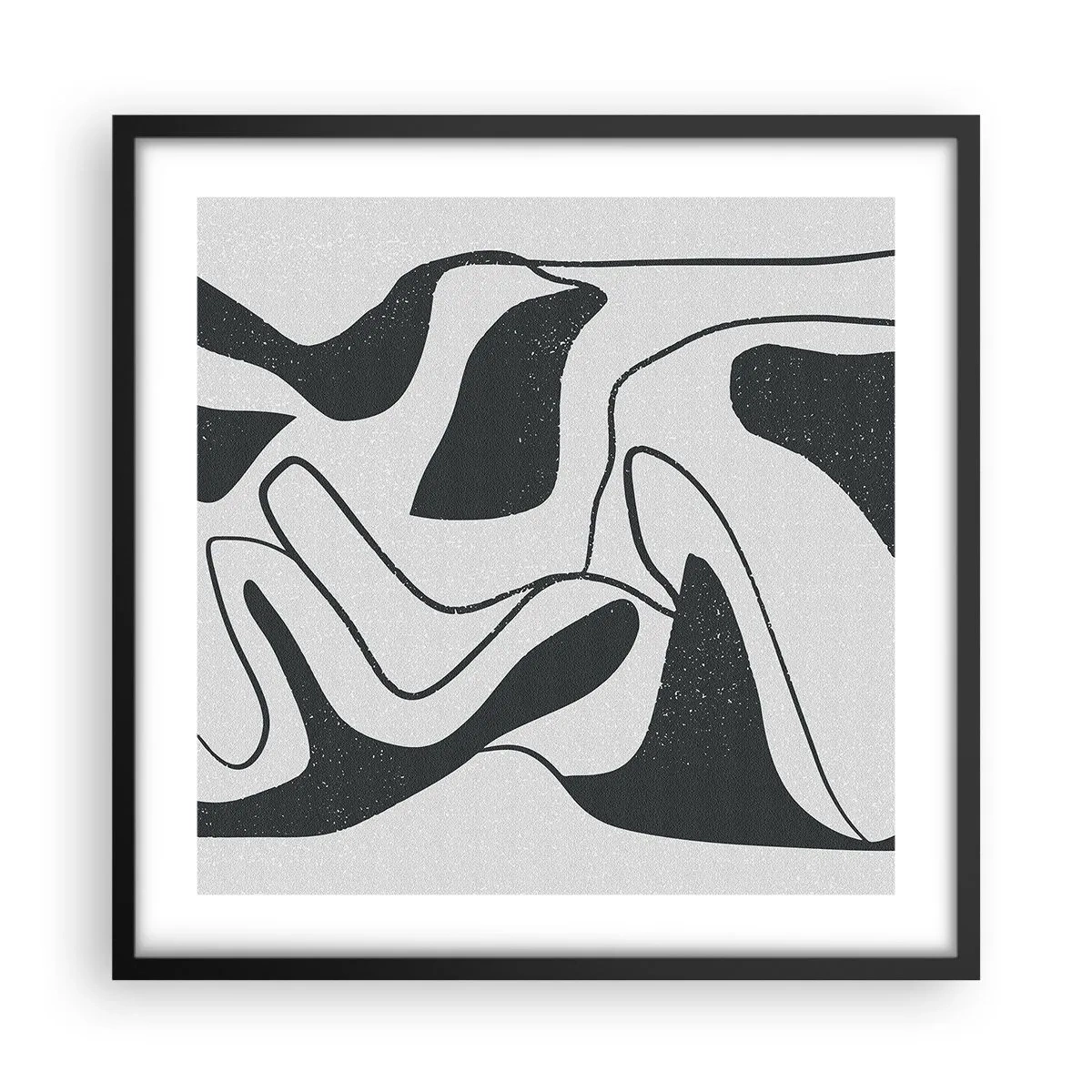 Poster în ramă neagră - Distracție abstractă în labirint - 50x50 cm