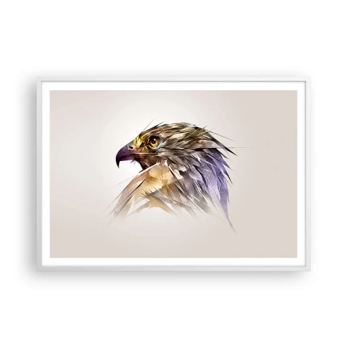 Poster în ramă albă - Portretul unui războinic - 100x70 cm