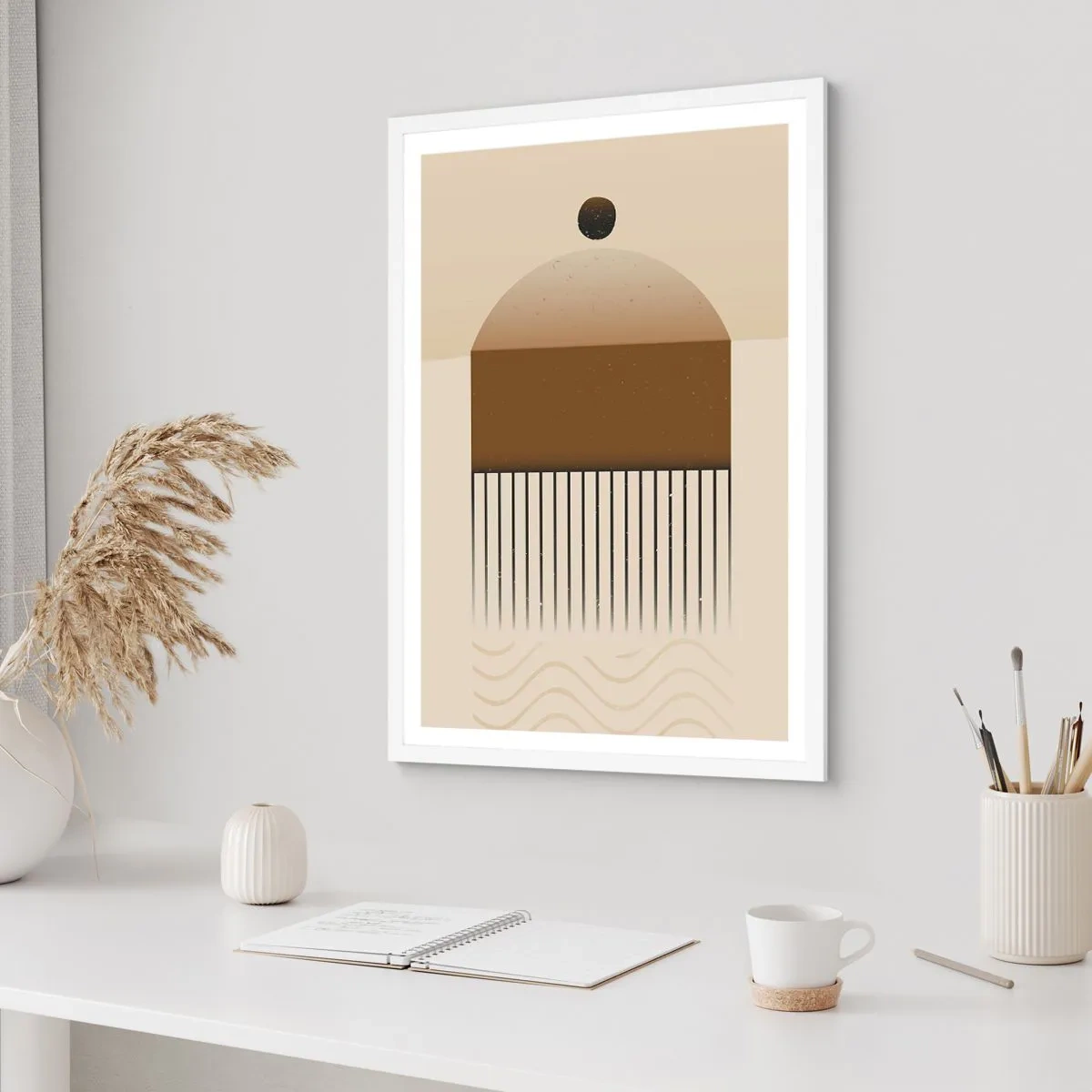 Poster în ramă albă - Stări diferite - 40x50 cm