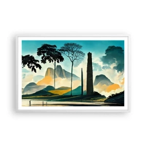 Poster în ramă albă - Din ce în ce mai sus - 91x61 cm