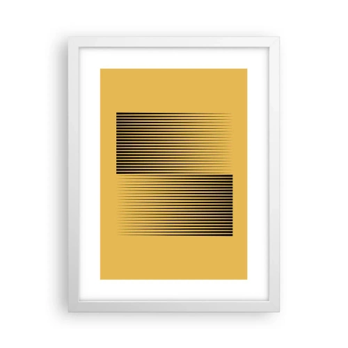 Poster în ramă albă - Pătratul contrariilor - 30x40 cm