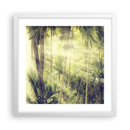 Poster în ramă albă - Ardoare verde - 40x40 cm