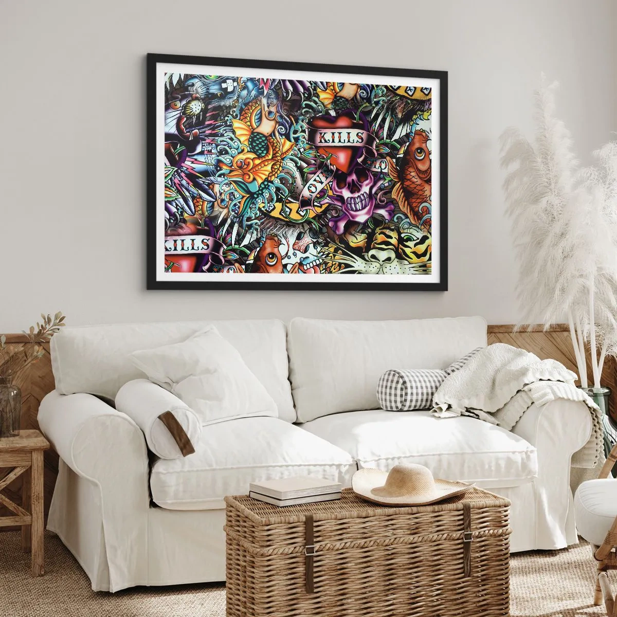 Poster în ramă neagră - Visul unui artist tatuator - 70x50 cm