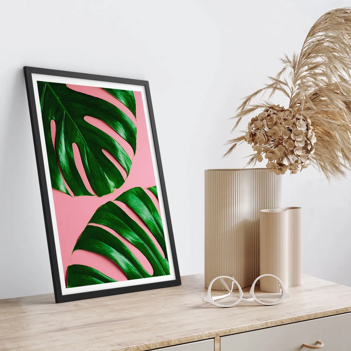 Poster în ramă neagră - Întâlnire verde - 50x70 cm