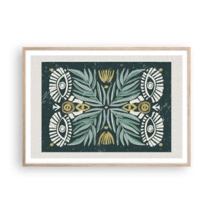 Poster în ramă de stejar deschis - Ca un decupaj folcloric - 100x70 cm