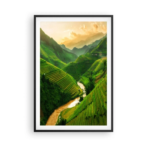 Poster în ramă neagră - Valea vietnameză - 61x91 cm