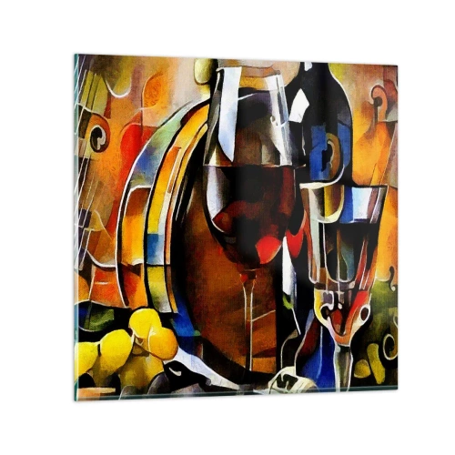 Tablou pe sticlă - Și lumea devine mai colorată - 30x30 cm