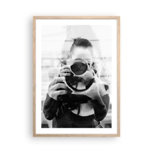 Poster în ramă de stejar deschis - Creator și material - 50x70 cm