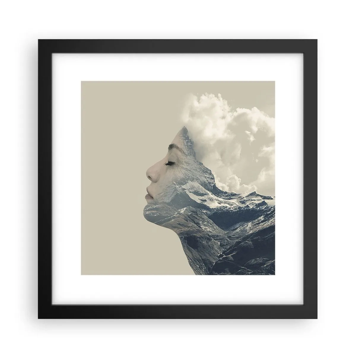 Poster în ramă neagră - Frumusețea elementelor - 30x30 cm