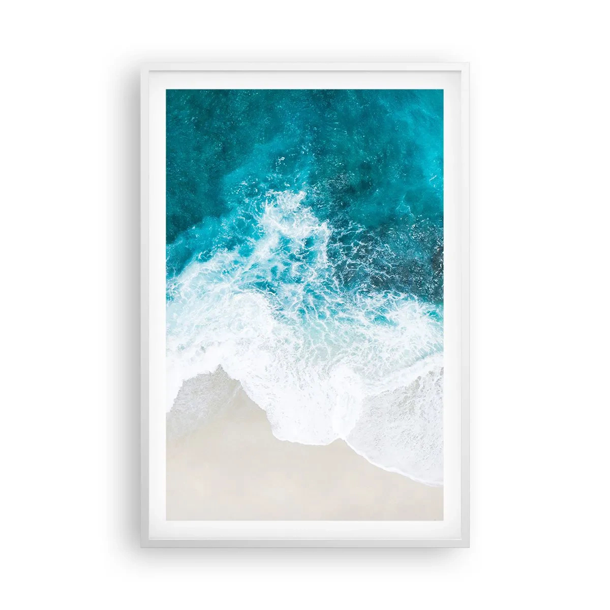Poster în ramă albă - Mângâiere naturală - 61x91 cm