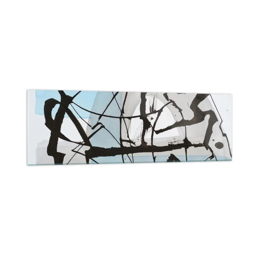 Tablou pe sticlă - Cu toate acestea, albastru - 160x50 cm