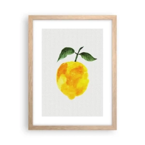 Poster în ramă de stejar deschis - Cum să simțiți gustul soarelui - 30x40 cm