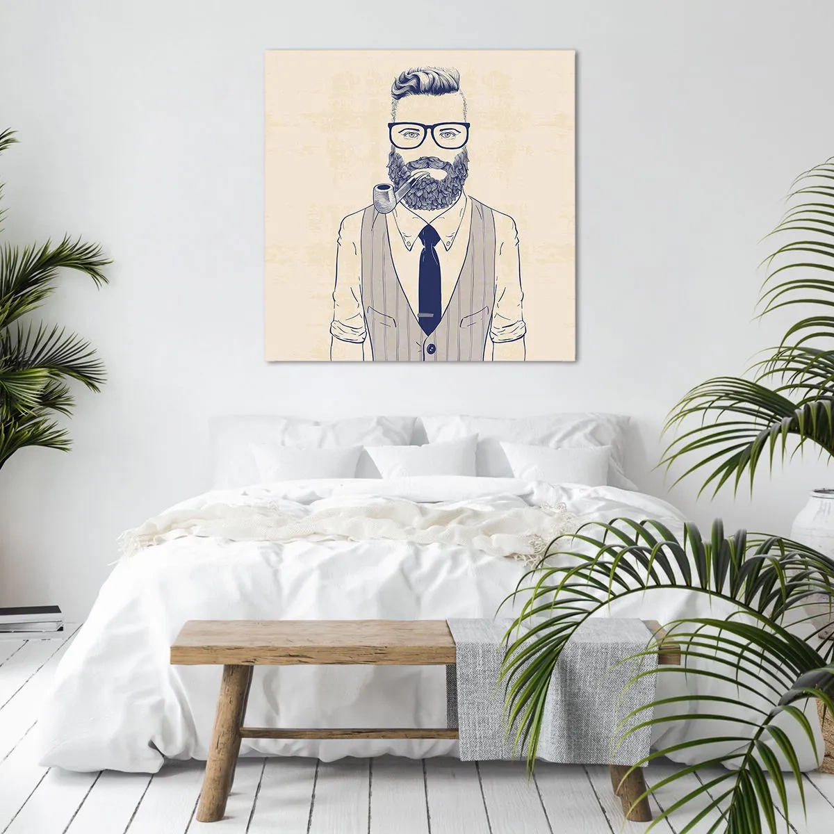 Tablou pe pânză - Vesel, masculin și la modă - 70x70 cm