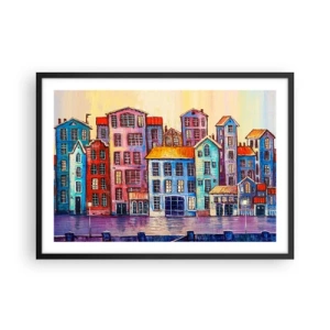 Poster în ramă neagră - Un oraș ca în basm - 70x50 cm