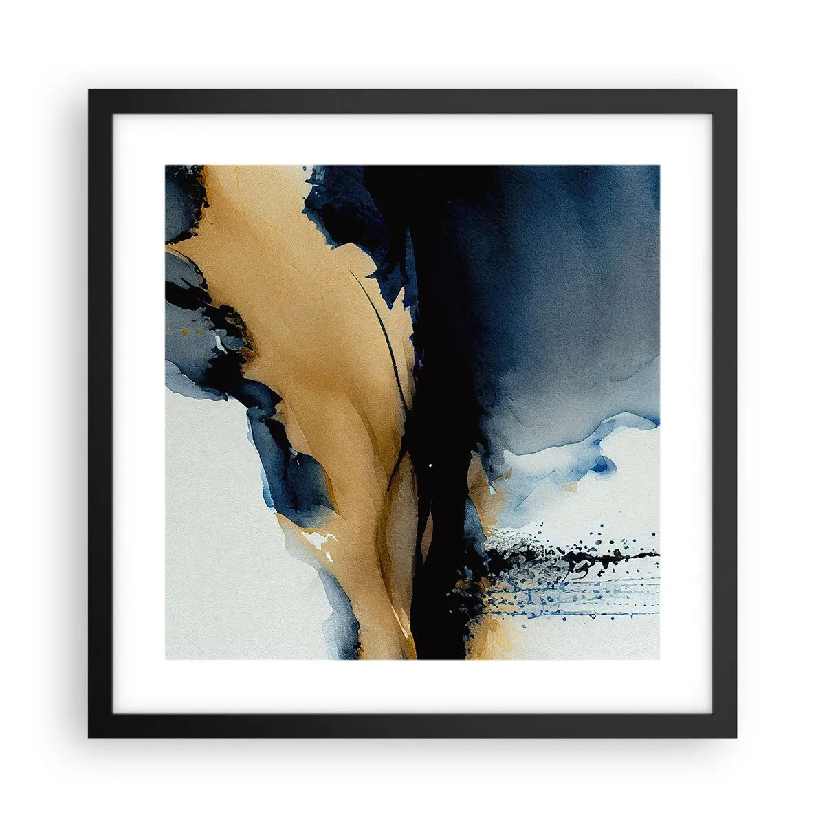 Poster în ramă neagră - În spatele cortinei - 40x40 cm