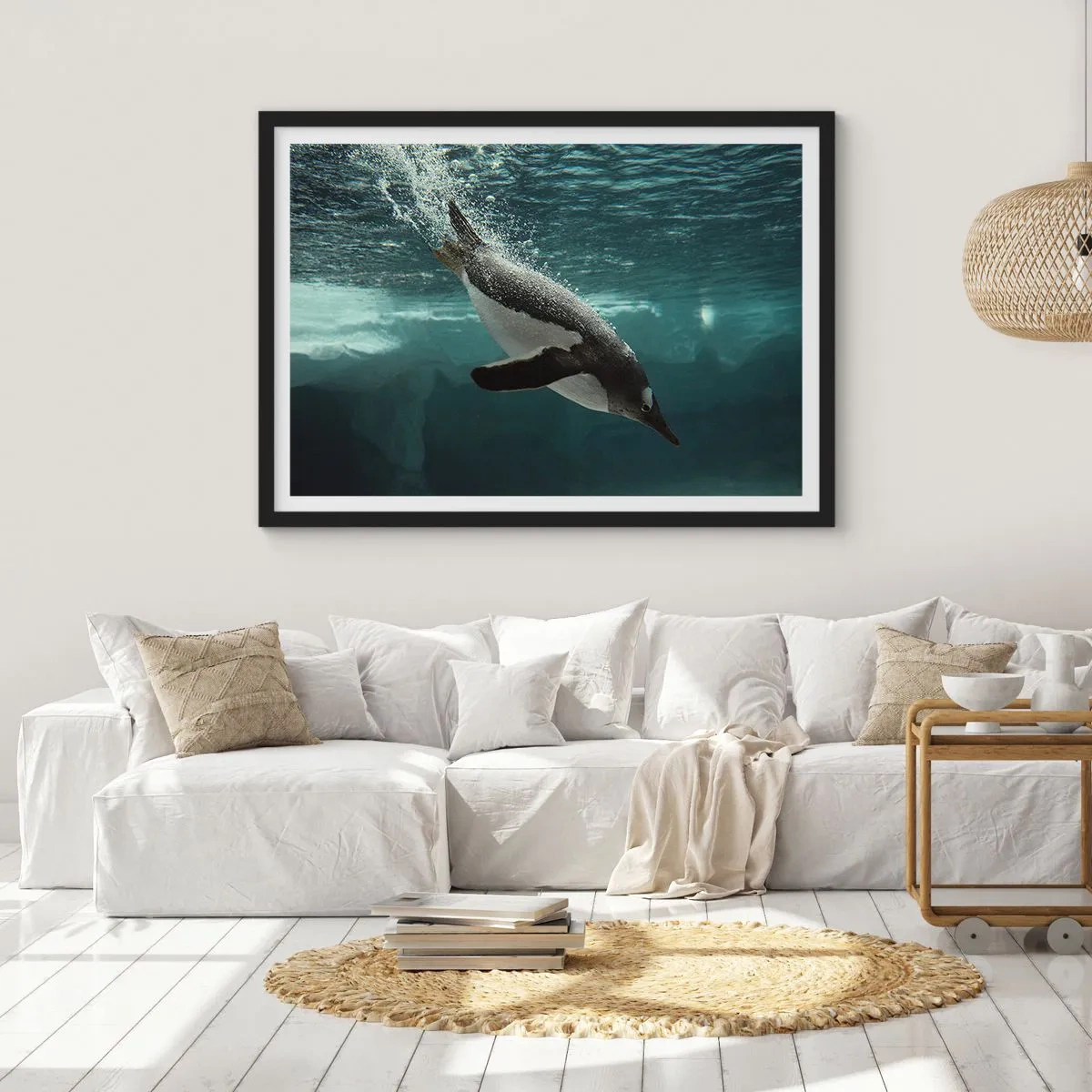 Poster în ramă neagră - Bun venit în lumea mea - 70x50 cm