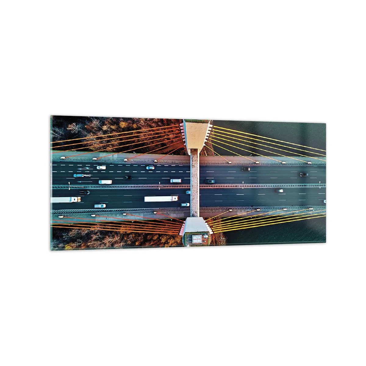 Tablou pe sticlă - Din pădure spre apă - 120x50 cm