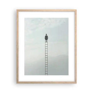 Poster în ramă de stejar deschis - Fii deasupra - 40x50 cm
