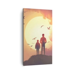 Tablou pe pânză - Față în față cu soarele - 45x80 cm