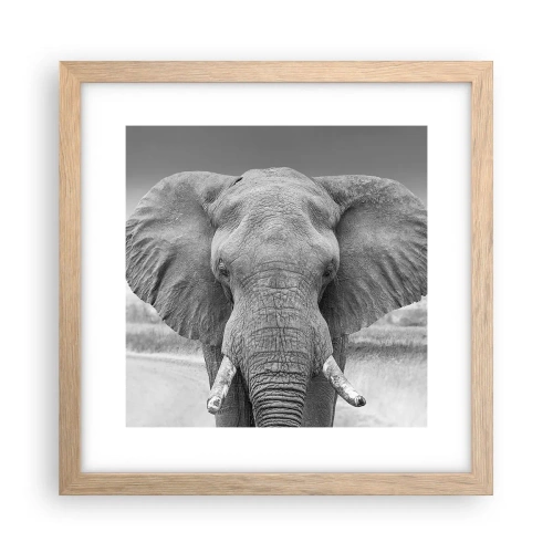 Poster în ramă de stejar deschis - Bun venit în lumea mea - 30x30 cm