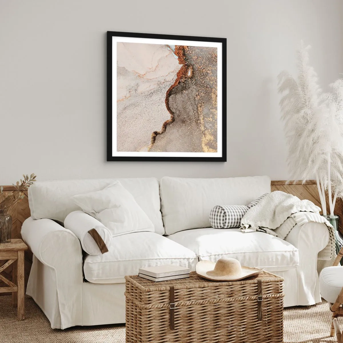 Poster în ramă neagră - La granița culorilor - 60x60 cm