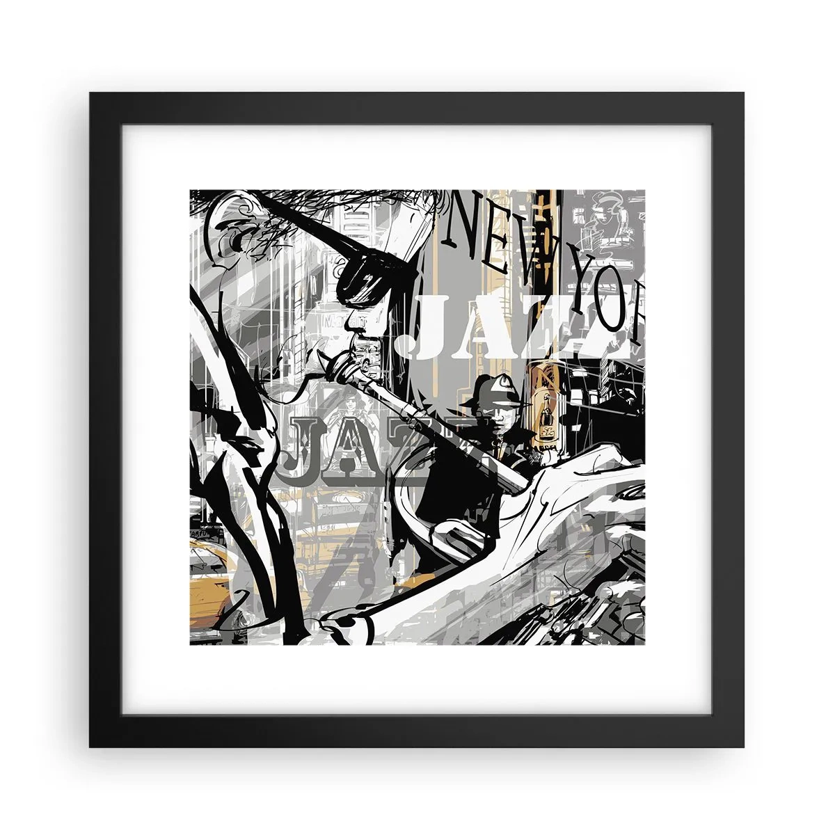 Poster în ramă neagră - În ritmul New York-ului - 30x30 cm