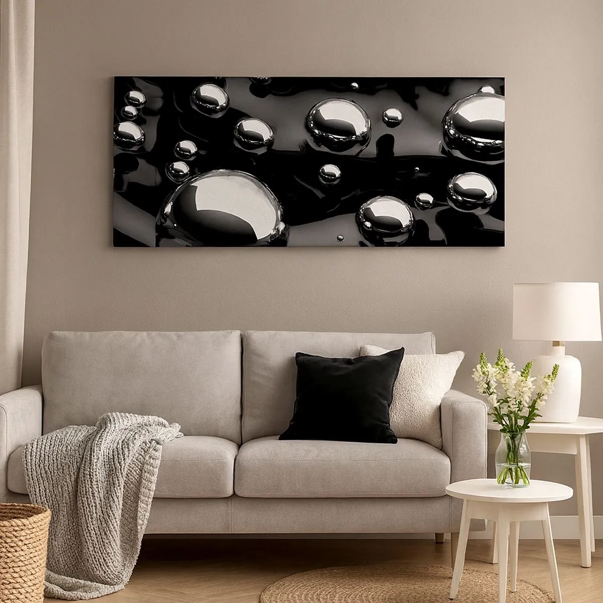 Tablou pe pânză - Din adâncurile negre - 100x40 cm