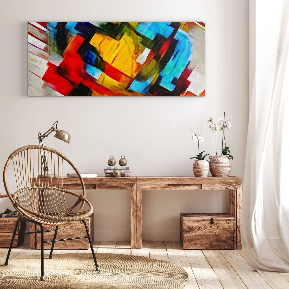 Tablou pe pânză - Sandviș multicolor - 100x40 cm