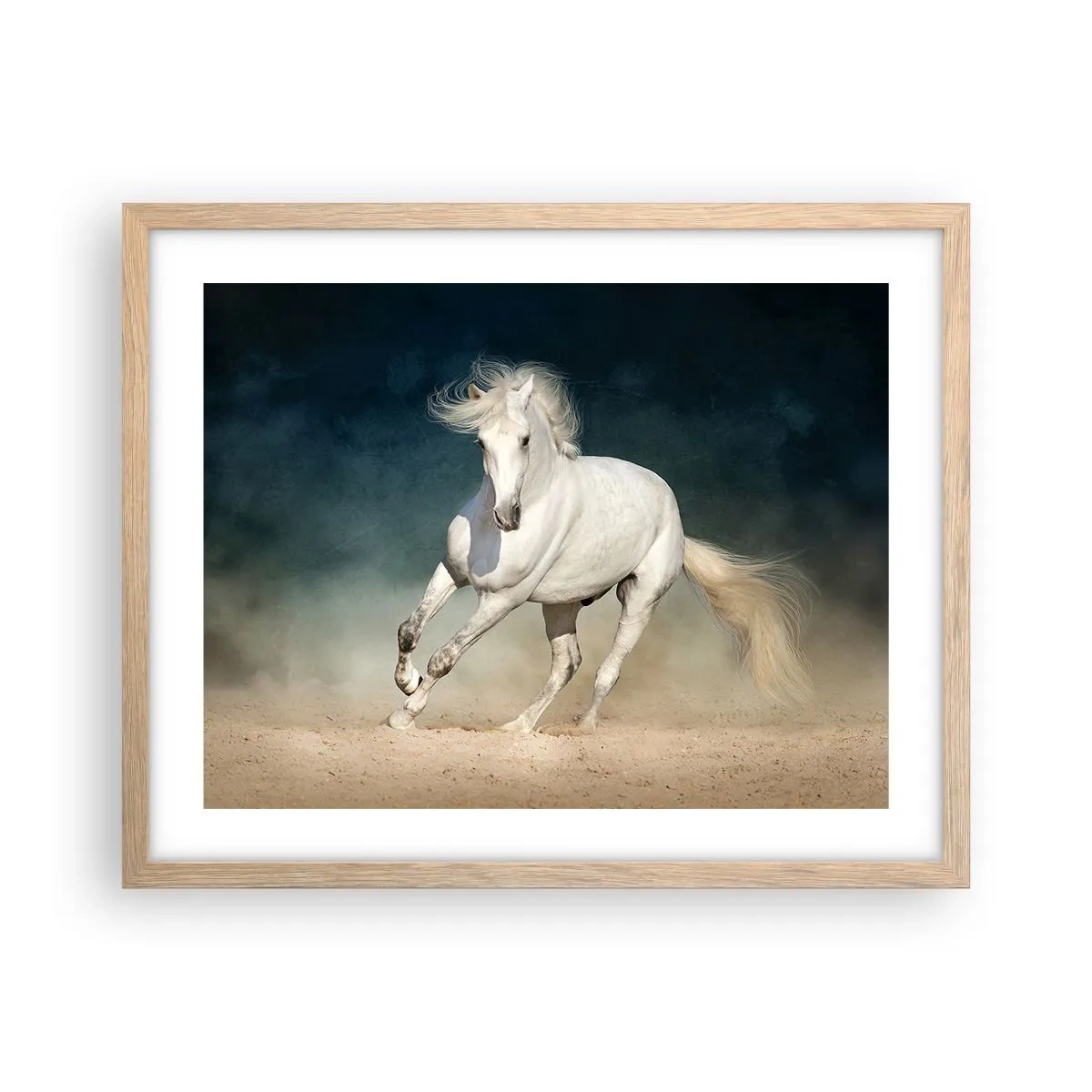 Poster în ramă de stejar deschis - Libertate în stare pură - 50x40 cm