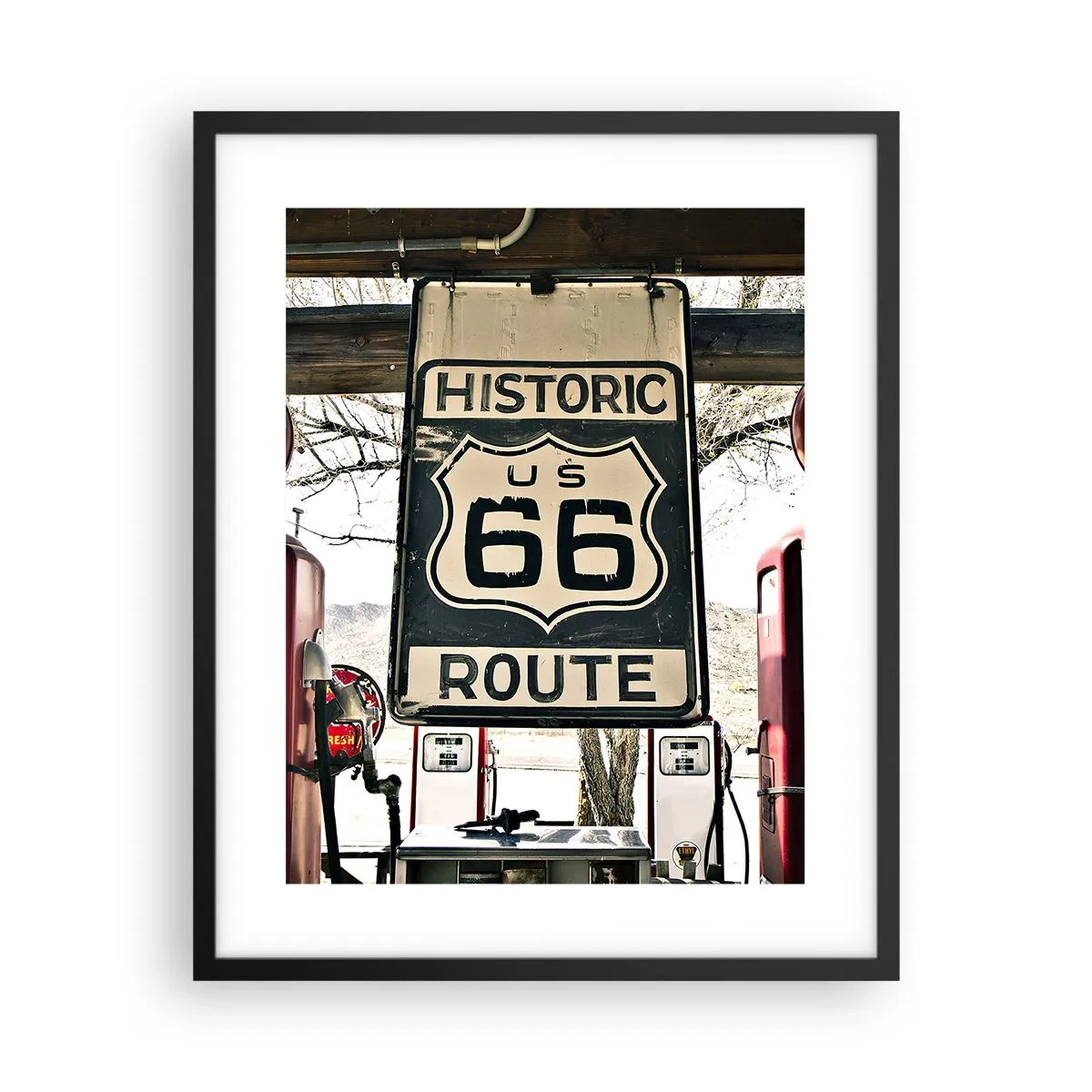 Poster în ramă neagră - O călătorie americană retro - 40x50 cm
