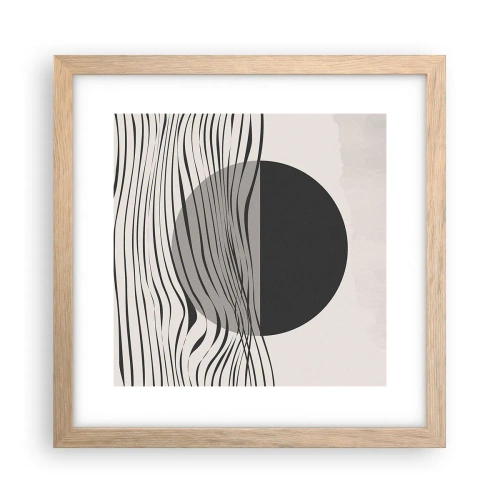 Poster în ramă de stejar deschis - Semicompunere - 30x30 cm