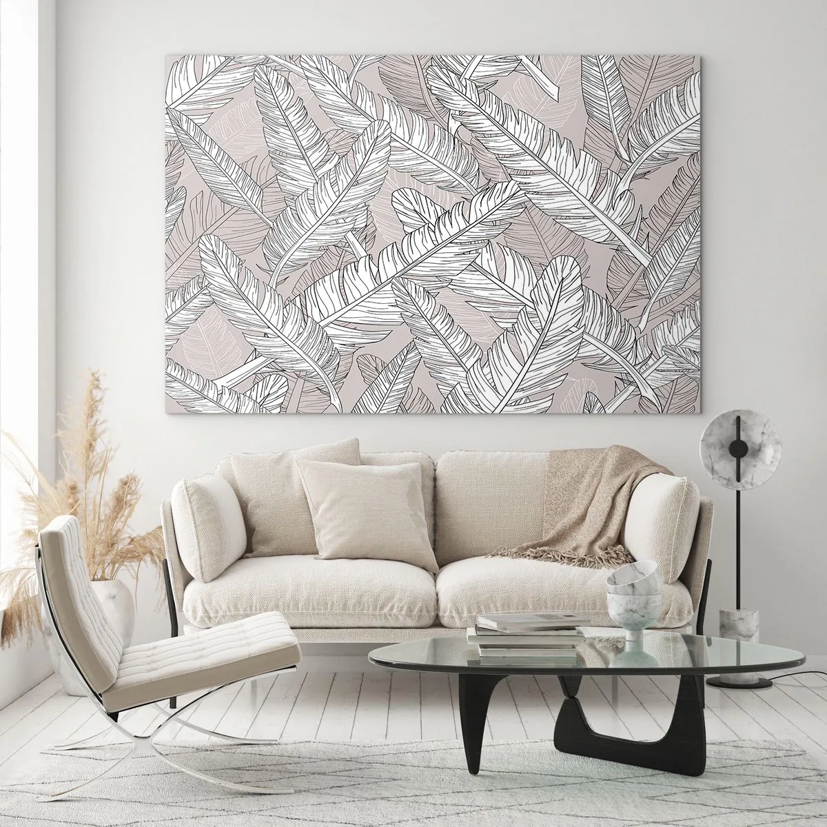 Tablou pe sticlă - Vijelie cu pene - 120x80 cm