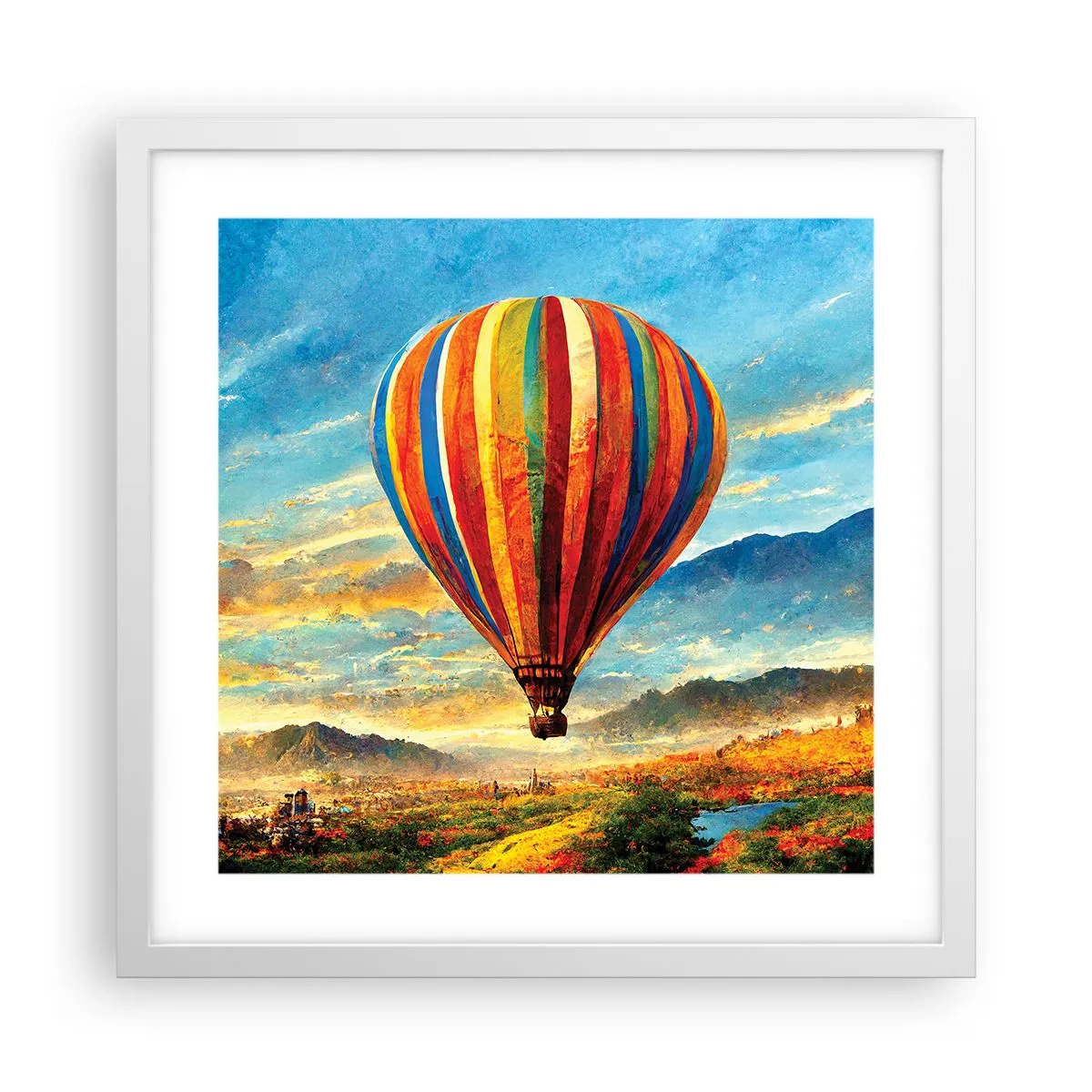 Poster în ramă albă - În liniște puteți vedea mai multe - 40x40 cm