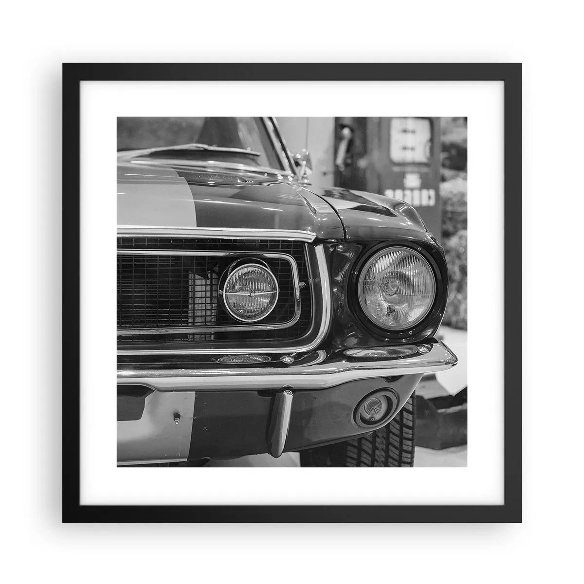 Poster în ramă neagră - Condus dur - 40x40 cm