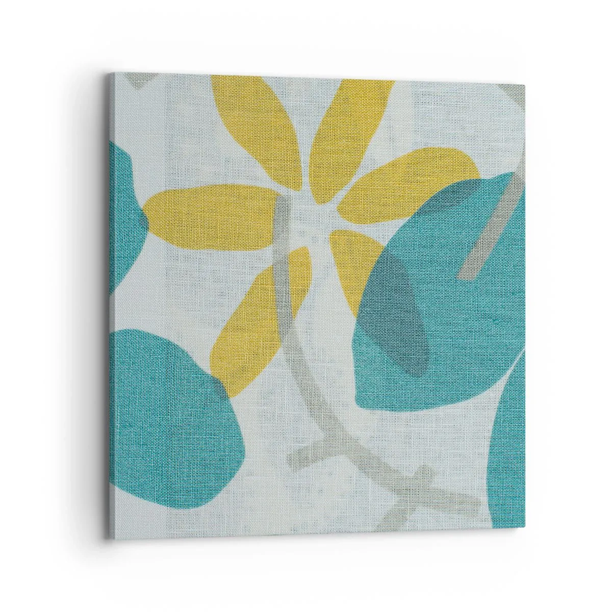 Tablou pe pânză - Printre frunzele de azur - 70x70 cm