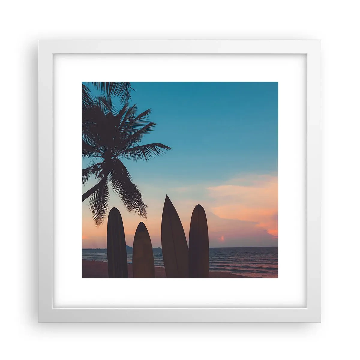 Poster în ramă albă - Și mâine ne vom distra - 30x30 cm