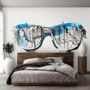 Tapet Premium Sand - Eleganța unui mare oraș - Abstracția, Ochelari, Arhitectură - 100x70 cm