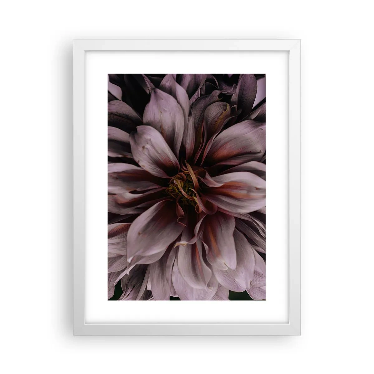 Poster în ramă albă - Inimă florală - 30x40 cm