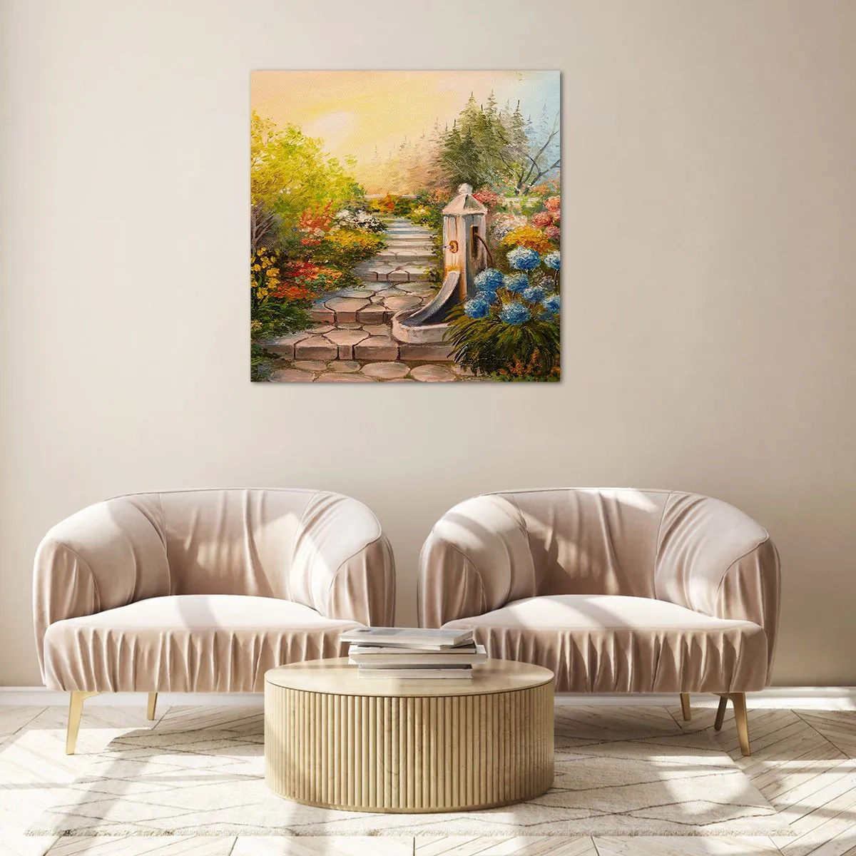 Tablou pe sticlă - În plină înflorire - 40x40 cm