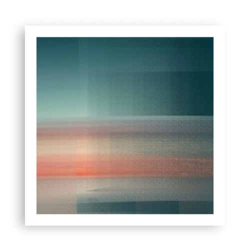 Poster - Abstracție: unde de lumină - 60x60 cm