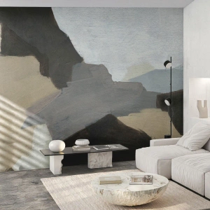 Tapet Standard Eco - Abstracție: despărțirile griului - Abstracția, Bucată, Vopsele - 350x256 cm