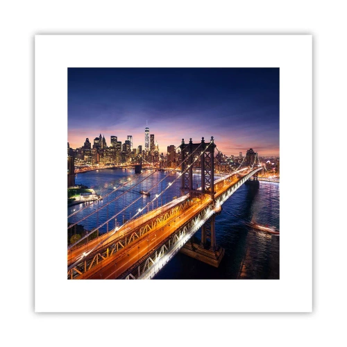 Poster - Pe un pod luminos către inima orașului - 30x30 cm
