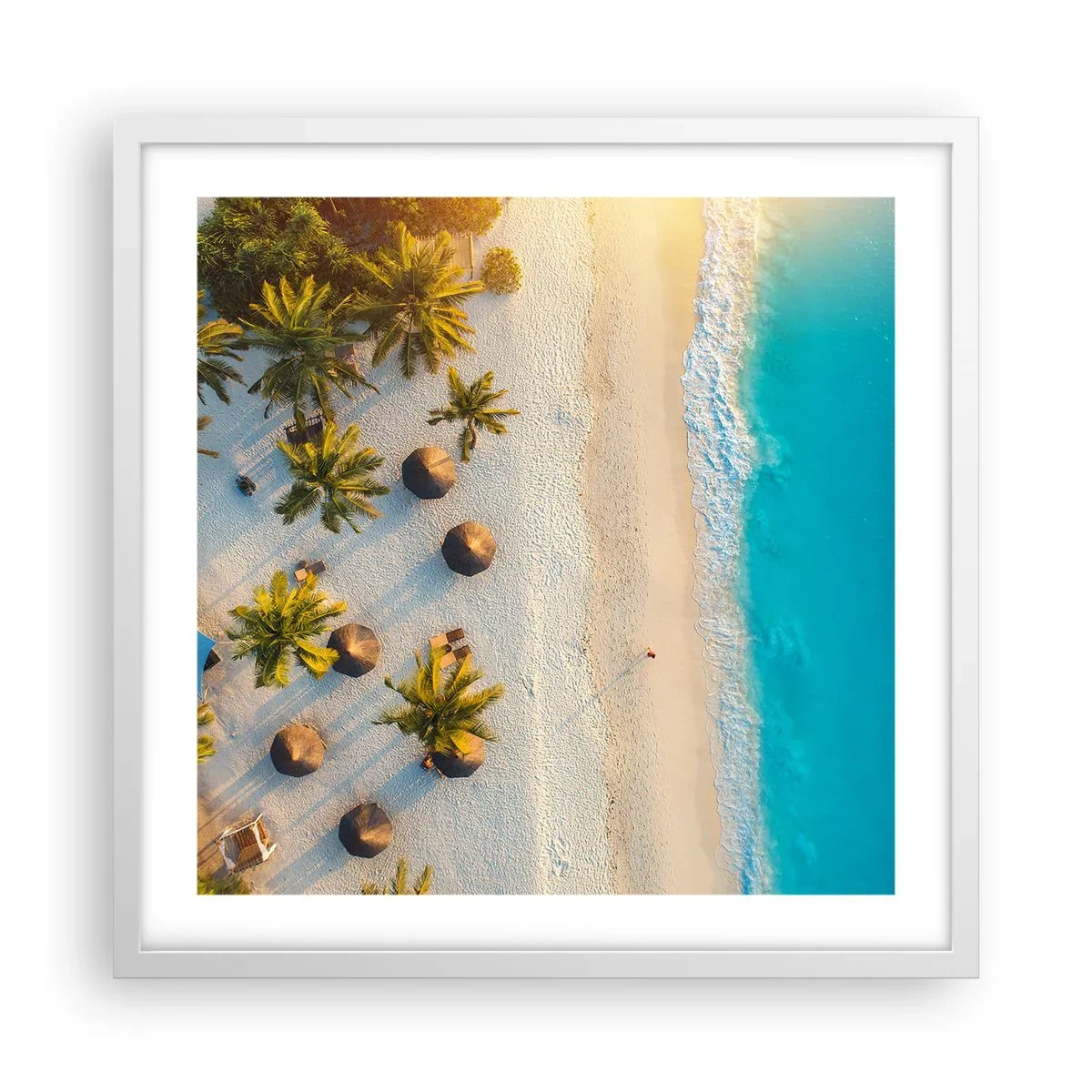 Poster în ramă albă - Bun venit în paradis - 50x50 cm