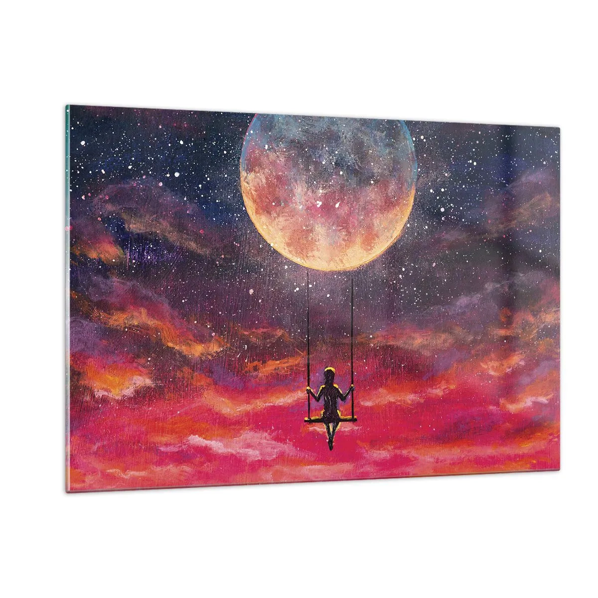 Tablou pe sticlă - Cu capul în nori - 120x80 cm